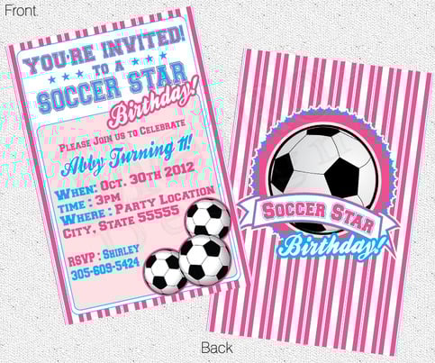Soccer Star Invitation - Digital File