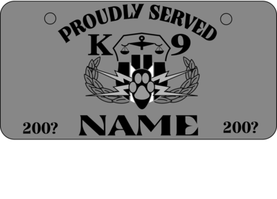 Explosives Detection K-9 Kennel Tag