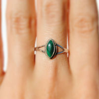 Vintage Malachite Ring - Thumbnail 1