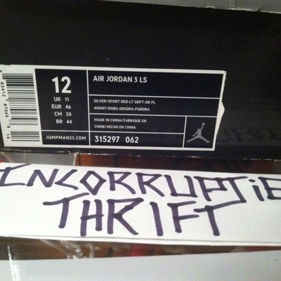 Cool grey air jordan 3's