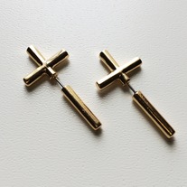 Piercing Cross Earrings