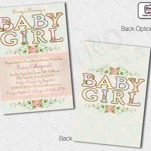 Shabby Chic Baby Shower Invitation
