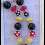 Minnie Pendant Inspired Chunky Necklaces Perfect Photo Props/Bubblegum Beads/Girls Jewelry-2
