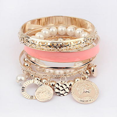 6pcs pearl bangle set