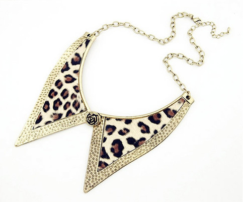 Leopard Print Collar Necklace