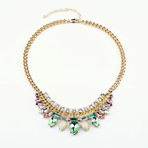 Emerald Green Tear Drop Necklace