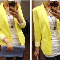 Pretty in Yellow Blazer - Thumbnail 1
