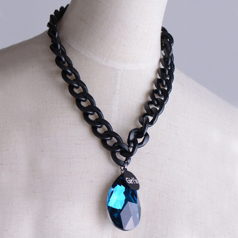 Teardrop Rhinestone Gem Necklace