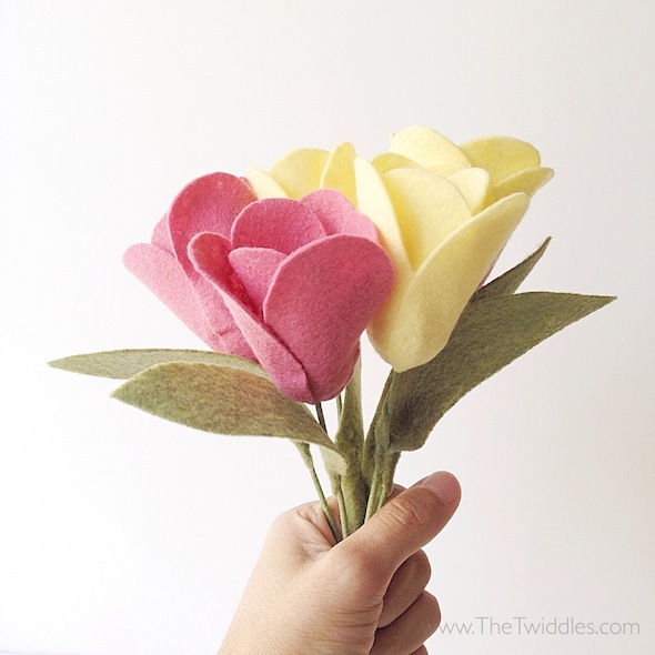 Tulip Felt Flower Bouquet - 6ct. 
