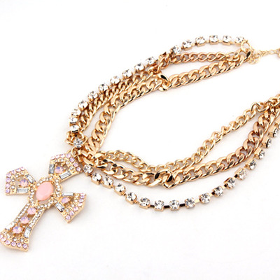 Layered cross necklace