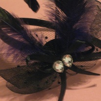 Purple Feather Headband