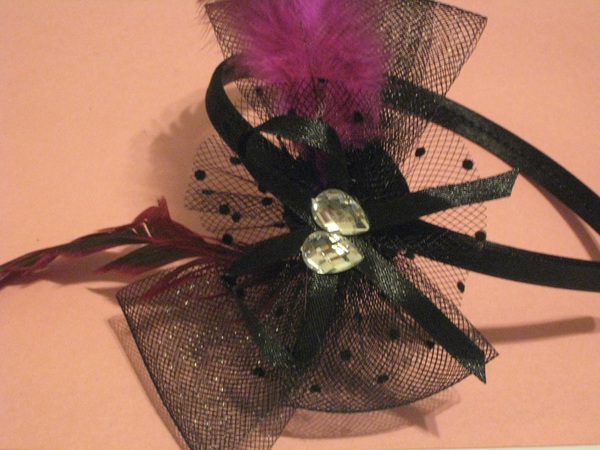 Magenta Feather Headband