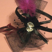 Magenta Feather Headband