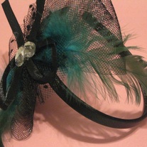 Teal Feather Headband