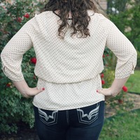 Cream Polka Dot Shirt - Thumbnail 2