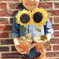 Felt Sunflower in a pot - Thumbnail 1