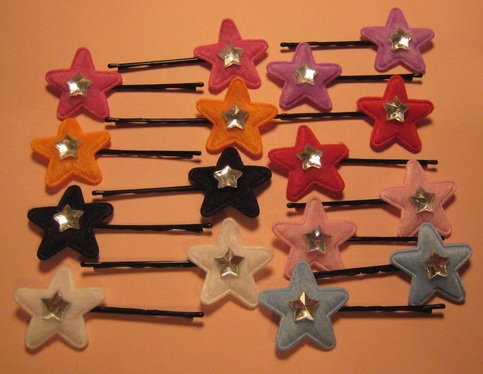 Rhinestone Star Hair Clips