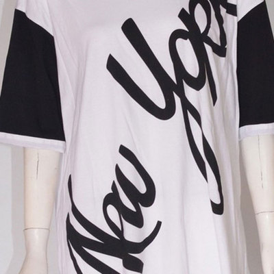 Oversize 'new york' sports top
