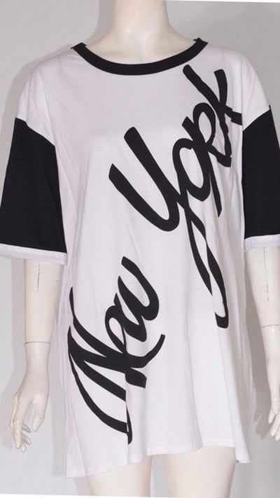 Oversize 'New York' sports top