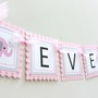 Pink Elephant Party Banner for Kids Birthday or Baby Shower-3