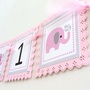 Pink Elephant Party Banner for Kids Birthday or Baby Shower-4