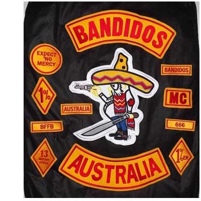 Free shipping bikers embroidery support bandidos mc 1% australia for jacket