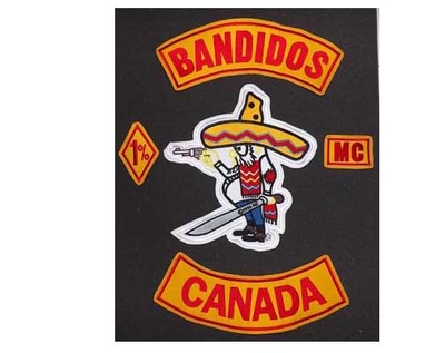 NEW FREE SHIPPING BIKERS EMBROIDERY SUPPORT BANDIDOS MC 1% CANADA FOR JACKET