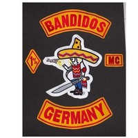 NICE FREE SHIPPING BIKERS EMBROIDERY SUPPORT BANDIDOS MC 1% GERMANY FOR JACKET - Thumbnail 1
