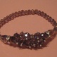 Burgundy Crystal Stretch Bracelet - Thumbnail 2