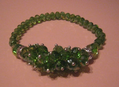 Fern Crystal Stretch Bracelet