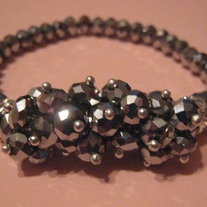 Silver Night Crystal Stretch Bracelet