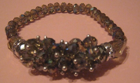 Smoky Quartz Crystal Stretch Bracelet