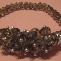 Smoky Quartz Crystal Stretch Bracelet