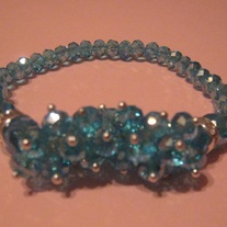 Aquamarine Crystal Stretch Bracelet
