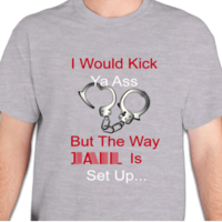 I Would Kick Ya Ass Men's Basic T Shirt - Thumbnail 2