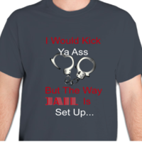 I Would Kick Ya Ass Men's Basic T Shirt - Thumbnail 4