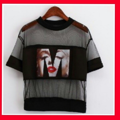 Marilyn crop top black