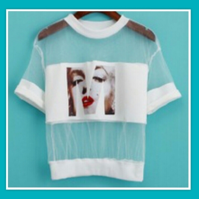 Marilyn crop top white