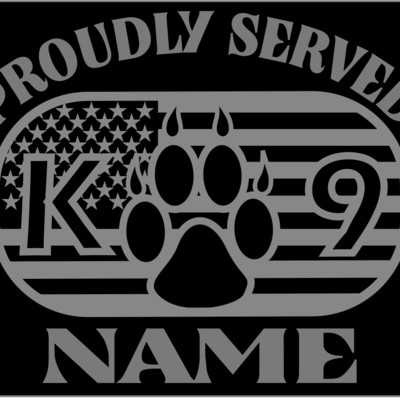 American k-9 flag kennel tag