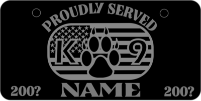 American K-9 Flag kennel tag