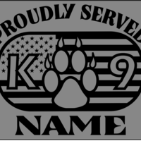 American K-9 Flag kennel tag - Thumbnail 1