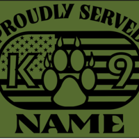 American K-9 Flag kennel tag - Thumbnail 2