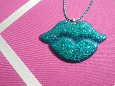 Glitter blue lips