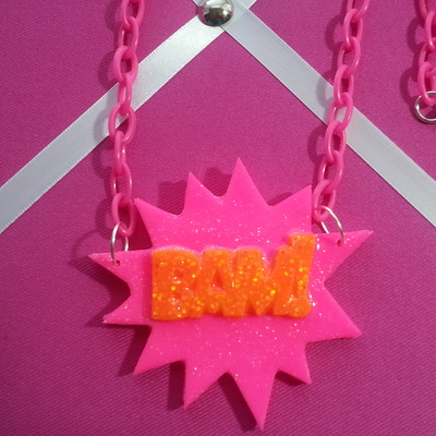 Pink bam! necklace