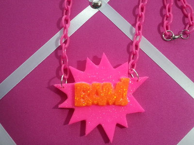Pink bam! necklace