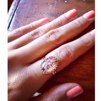 Vintage Ruby Fire Opal Ring - Thumbnail 1