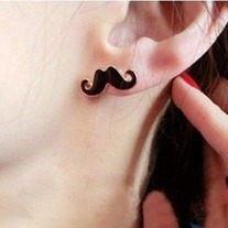 Mustache Earrings - Thumbnail 1