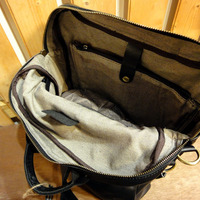 Mini Black Leather Backpack - Thumbnail 3