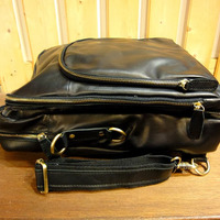 Mini Black Leather Backpack - Thumbnail 4