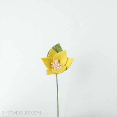 Mini gazania inspired felt flower 